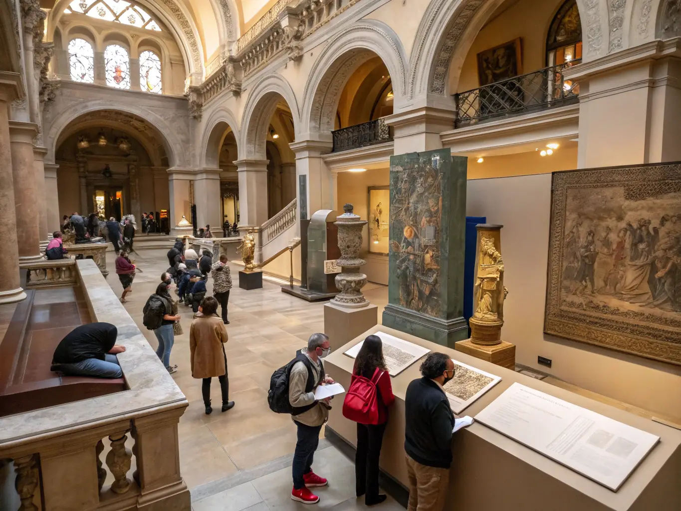 A photograph of a newly acquired artwork being unveiled at the Musée d'Art et d'Histoire de Saint-Brieuc, symbolizing the society's role in enriching the museum's collection and preserving cultural heritage.