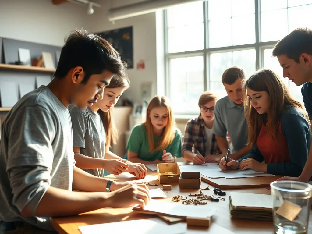 A photograph of a group of children participating in an educational workshop at the Musée d'Art et d'Histoire de Saint-Brieuc, highlighting the society's commitment to fostering art appreciation among young people.